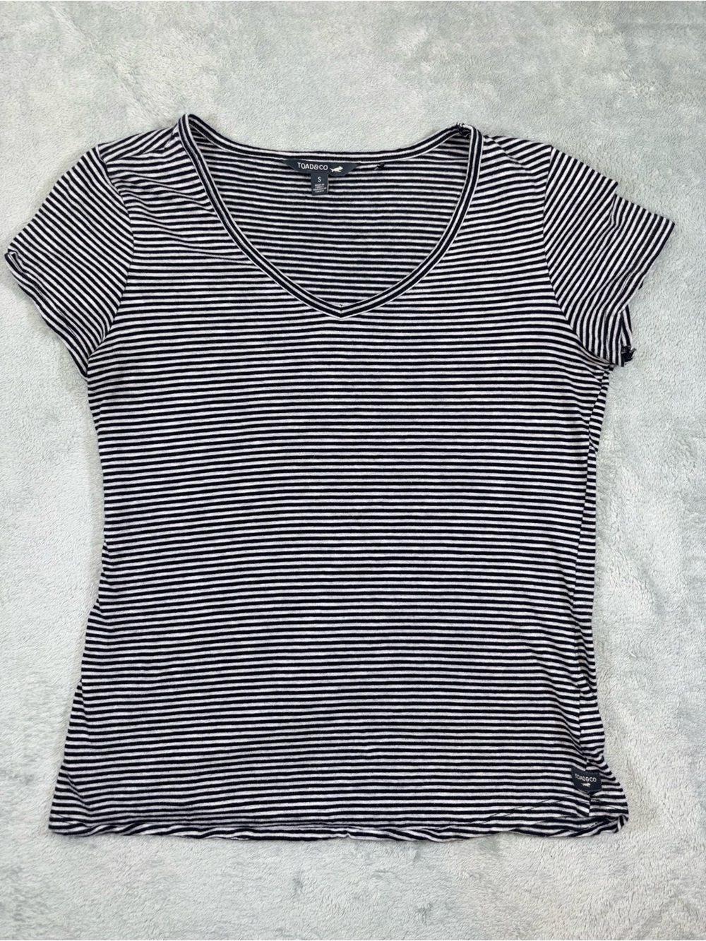 Toad and co striped tshirt size small